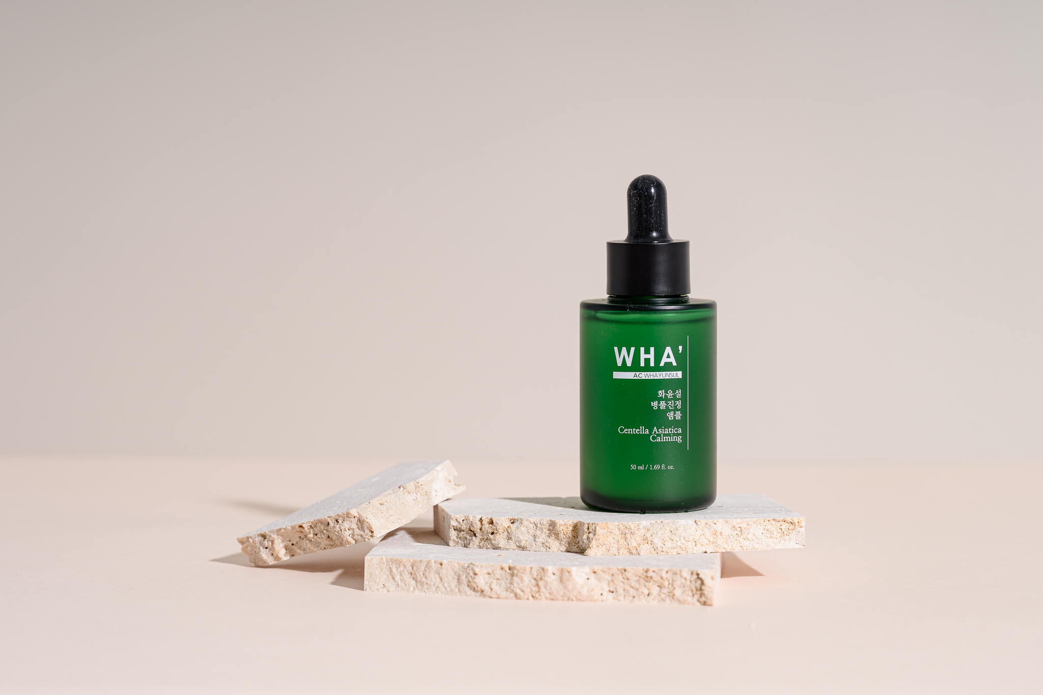 WHAYUNSUL CENTELLA ASIATICA  CAMING AMPOULE(50ml),Acne toner,Whitening toner,natural serum