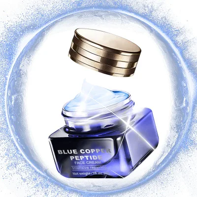 Wholesale Blue Copper Peptide Face Cream Repairing Damaged Skin Moisturizing Face Cream