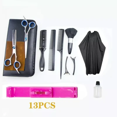 Yaeshii Professional Barber Hair Scissors 13PCS Set Home Stainless Steel Hair Cutting Hair Shears Tools