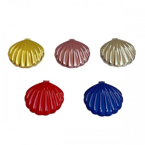 Pocket Shell-shaped Zinc Alloy Cosmetic Foldable Makeup Mirror