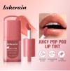 Juicy Pop Lip Tint Balm Glossy Moisturizing Long Lasting Non Sticky Hydrating Lipstick for All Occasions Natural Finish