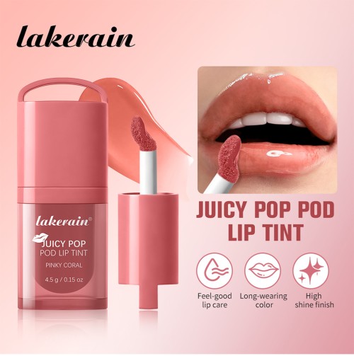 Juicy Pop Lip Tint Balm Glossy Moisturizing Long Lasting Non Sticky Hydrating Lipstick for All Occasions Natural Finish
