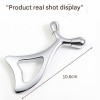 Silver Color Metal Die Casting Zinc Alloy Eye Massage Stick U-Shaped Face Scraping Massager