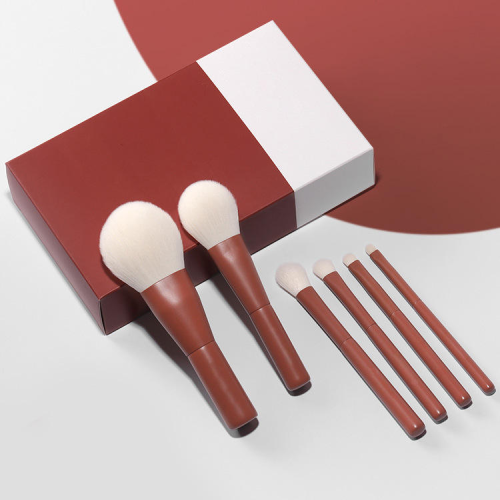 6 Pcs Mini Make up Brushes Red Travel Size Soft Hair Portable Cosmetic Kit 14 Piece Makeup Brush Set