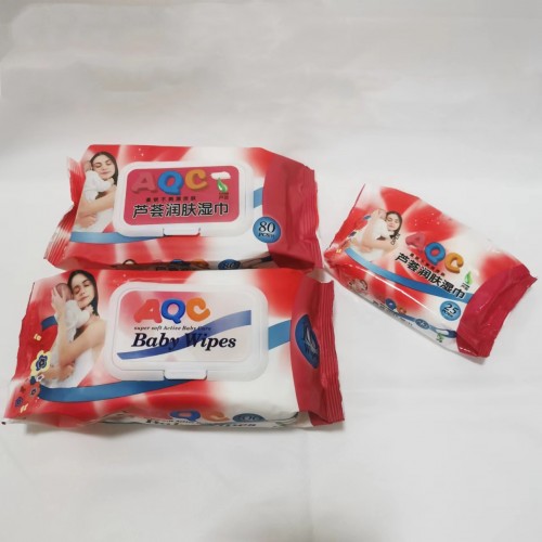 Free Alcohol baby wet wipes 80pieces package  customized wet wipes suppliers in china