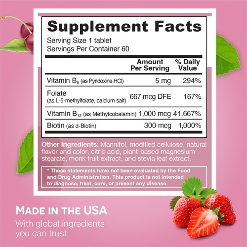 Dissolvable vitamin B tablets Dietary Supplment OEM/ODM factory in China