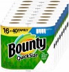 Bounty Quick-Size Paper Towels, 16 Family Rolls = 40 Regular Rolls