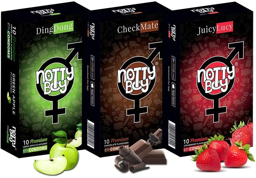 NottyBoy Fruit Flavored Condoms - 30 Count Condom Multipack