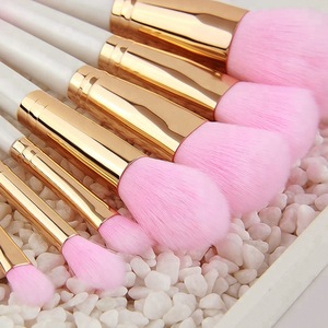 2019 New Arrival 9pcs makeup brushes set pink/white synthetic bristles makeup brushes kit foundation/eye brushes makeup tool