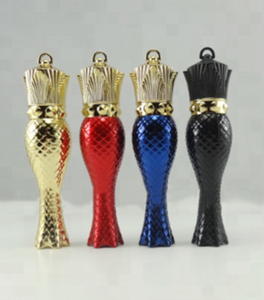 2019 New arrival gold crown cap empty custom cosmetic unique  Mermaid mascara lip gloss container bottle tube with brush