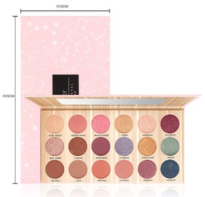 2019 pudaier 18 color waterproof not blooming matte natural glitter bright colorful eyeshadow palette