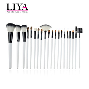 20pcs Pro natural animal hair makeup brushes with leather bag