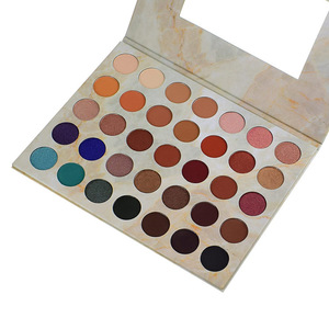 35 Colors Gold Eye Shadow Palette Individual Compact Custom Eyeshadow Packaging