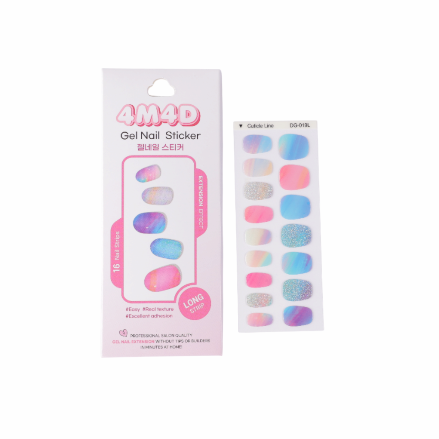 4M4D Extension Gel Nail Sticker