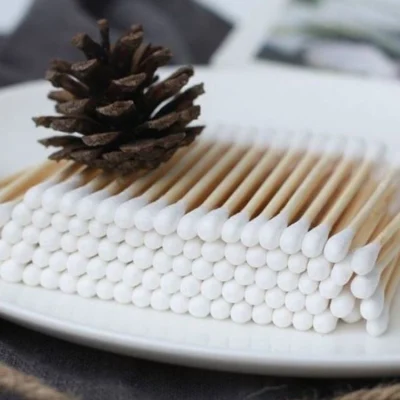 Bamboo Cotton Buds Round Carton Packing Cotton Swabs for Cleaning Ear