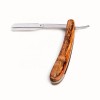 Barber Razor Shaving Knife for Interchangeable Screwdriver with Wooden Handle Set Including Derby Single Edge Razor