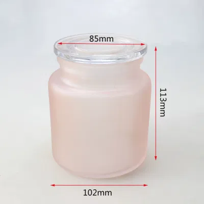 Bath Salt Glass Jar Soap Dish Pink Bathroom Accessories Sets 4 Pieces