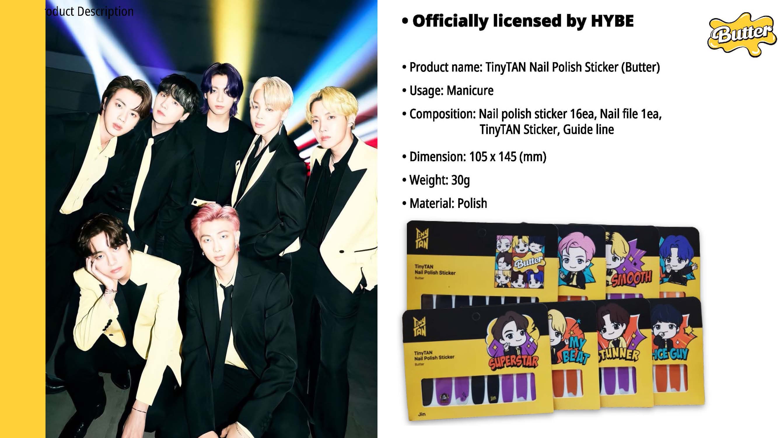 BTS Butter Nail Sticker