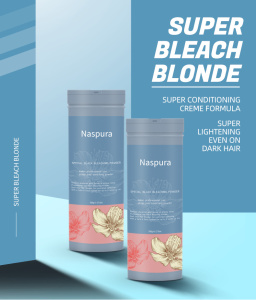 China Manufacturer Hair Bleach Brands OEM Manufacturer Wholesale White And Blue Color Best Dust Free Hair Bleaching Powder