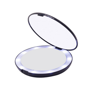 Compact Led Lighted Makeup Mirror Portable Folding Cosmetic Mirror pocket mirror for travel