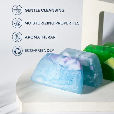 Custom Organic Exfoliating Deep Cleansing Skin Treatment Handmade Starry Soap Bar