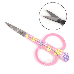 Cute Shape Stainless Steel Custom Makeup Tools Eyelash Eyebrow Extension Scissors