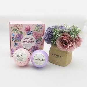 Dry Flower Bath Ball Gift Box Set  Bath Salt Ball Fizzy