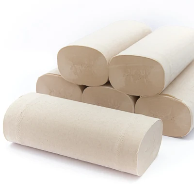 Easily Soluble Soft Bamboo Toilet Paper Wrapping Printed No Bleach