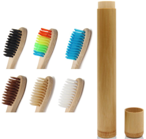 Environmental Travel Bamboo Toothbrush with Case Tube