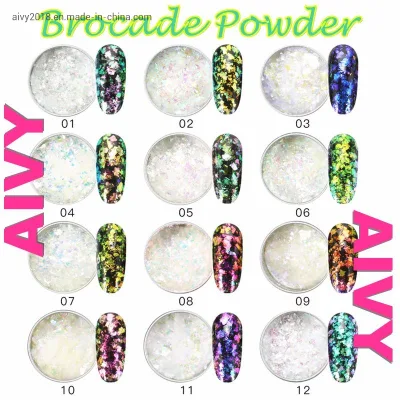 Factory Wholesale High Quality Nail Art Beauty Cloud Brocade Powder