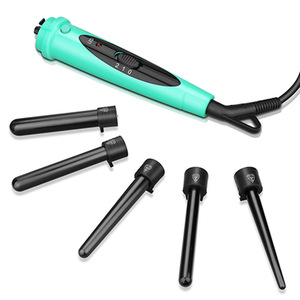 interchangeable  5 in 1 curling iron magic ionic hair curler sets hair roller types oven different types of hair curlers