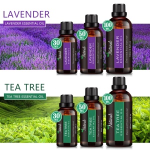 Kanho 50ML Tea Tree Lemon Lavender Peppermint Essential oil  100% Natural Aromatherapy Oil OEM