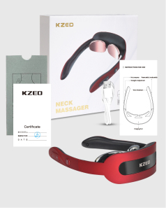 KZED Own Mold Electronic Kneading Wireless Portable 2021 Neck Portable Massage Electric With Heat Neck Massager