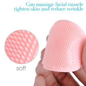 Lameila Manufacturer portable pink color face cleaner silicone facial cleansing brush cosmetic tools