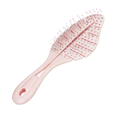 Leave Shape Wet and Dry Curved Vent Detangle Hair Brush Scalp Comb