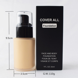 LOW MOQ Private Label 9 Colors Face Whitening Liquid Foundation Waterproof Liquid Foundation Long Lasting