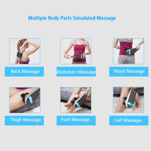 mini electric cordless rechargeable vibrating handheld back full body massager with heat 2020