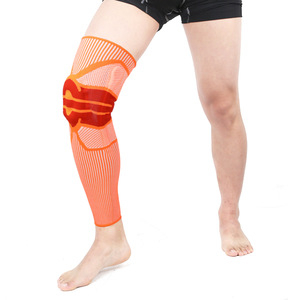 New design silica gel nylon sports kneepad calf compression knee sleeves for gym safety