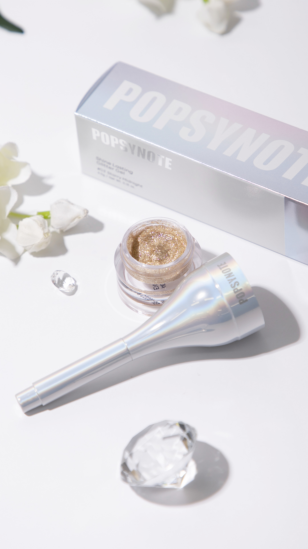 POPSYNOTE Shine Lasting Eye Glitter Gel, Strong Waterproof, 3 Colors