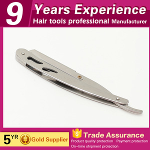 Practical economical removable silver safety straight barber razor for men