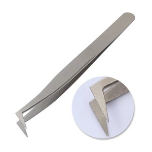 Professional Stainless Steel Shiny Polish Manicure Tweezer