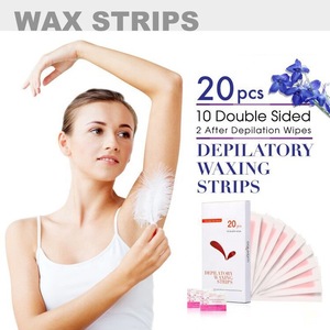 Ready-to-use depilatory hair removal wax strips