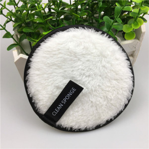 S672 Extra-softness private labelReusable Facial Cleansing Microfiber Organic Cotton sponge Cosmetic Makeup Powder Remover Puff