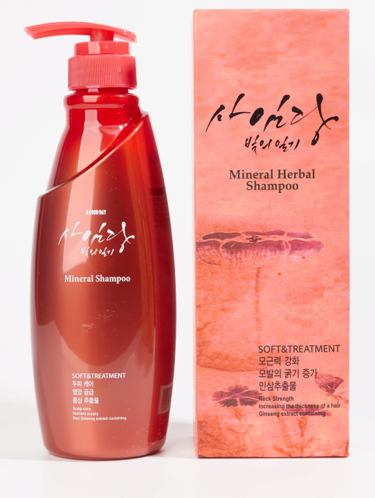 Saimdang Korean Shampoo Oriental Ginseng Herbal Hair Shampoo for Antihairloss Hair Growth 500ml