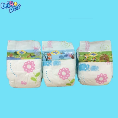 Smooth PE Back Film Disposable Baby Diaper, Customized Comfortable Baby Nappy