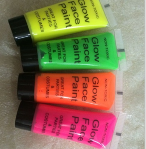 Glow in the Dark Body Paint Tube red 