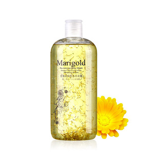 wholesale 500ml Flower petals Rose Jasmine Marigold Chamomile liquid moisturizing body wash skin whitening shower gel oem