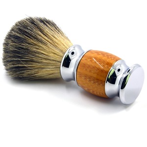 Wholesale Custom Logo Handmade Mens Traveling Badger Hair Shaving Brush with Wood Handle