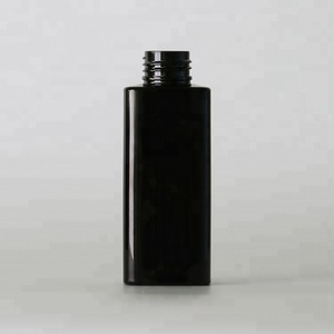 Wholesale plastic black shampoo square bottle with lotion pump