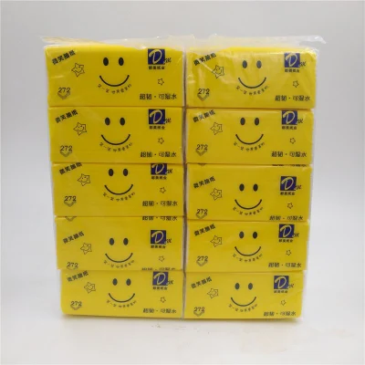 Wholesale Soft Facial Tissue in Yellow Color Packing